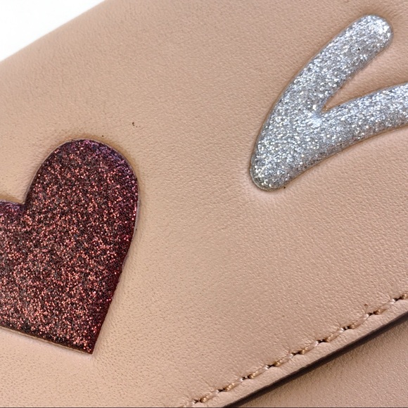 Coach CARD POUCH WITH GLITTER HEART - Picture 4 of 5
